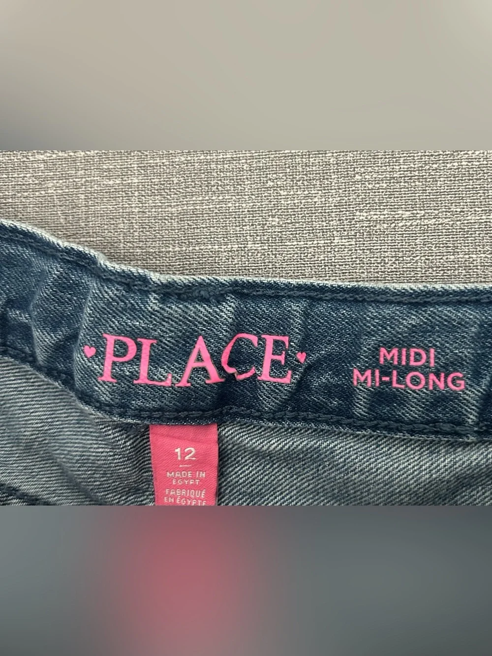 The Children's Place Washed Blue Distressed Denim Shorts Girls 12 MIDI MI-Long